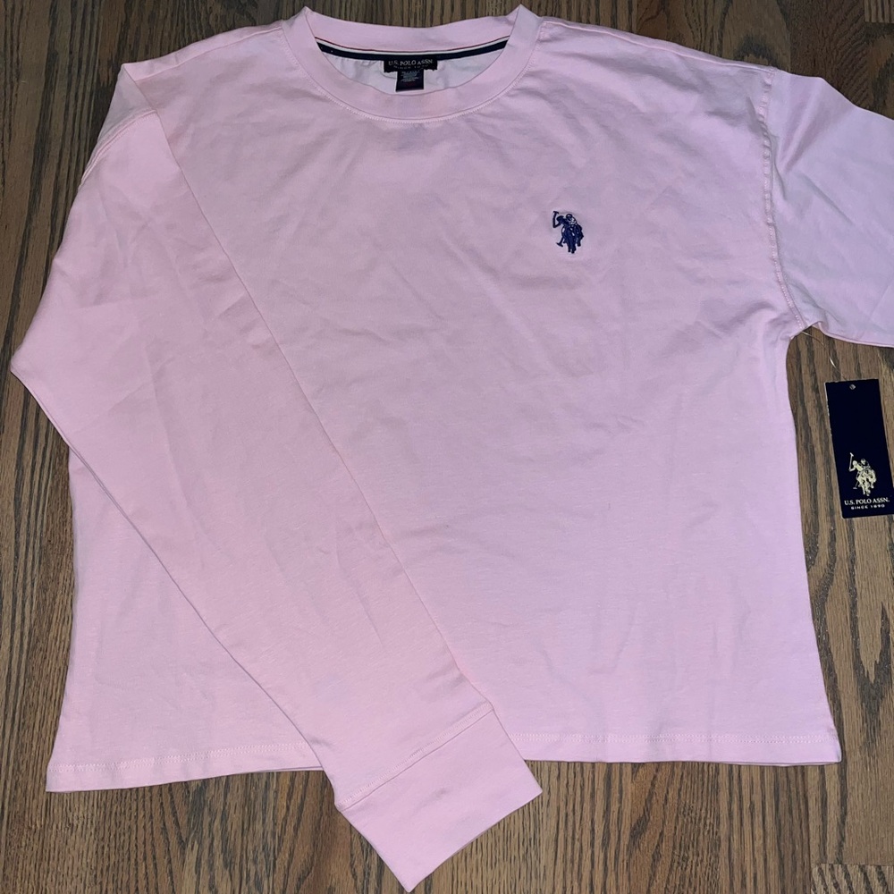 NWT, US Polo Assn Women's Sleep Top Long sleeve pink size small
